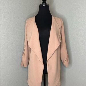 Stylish Tan Open Front Cardigan